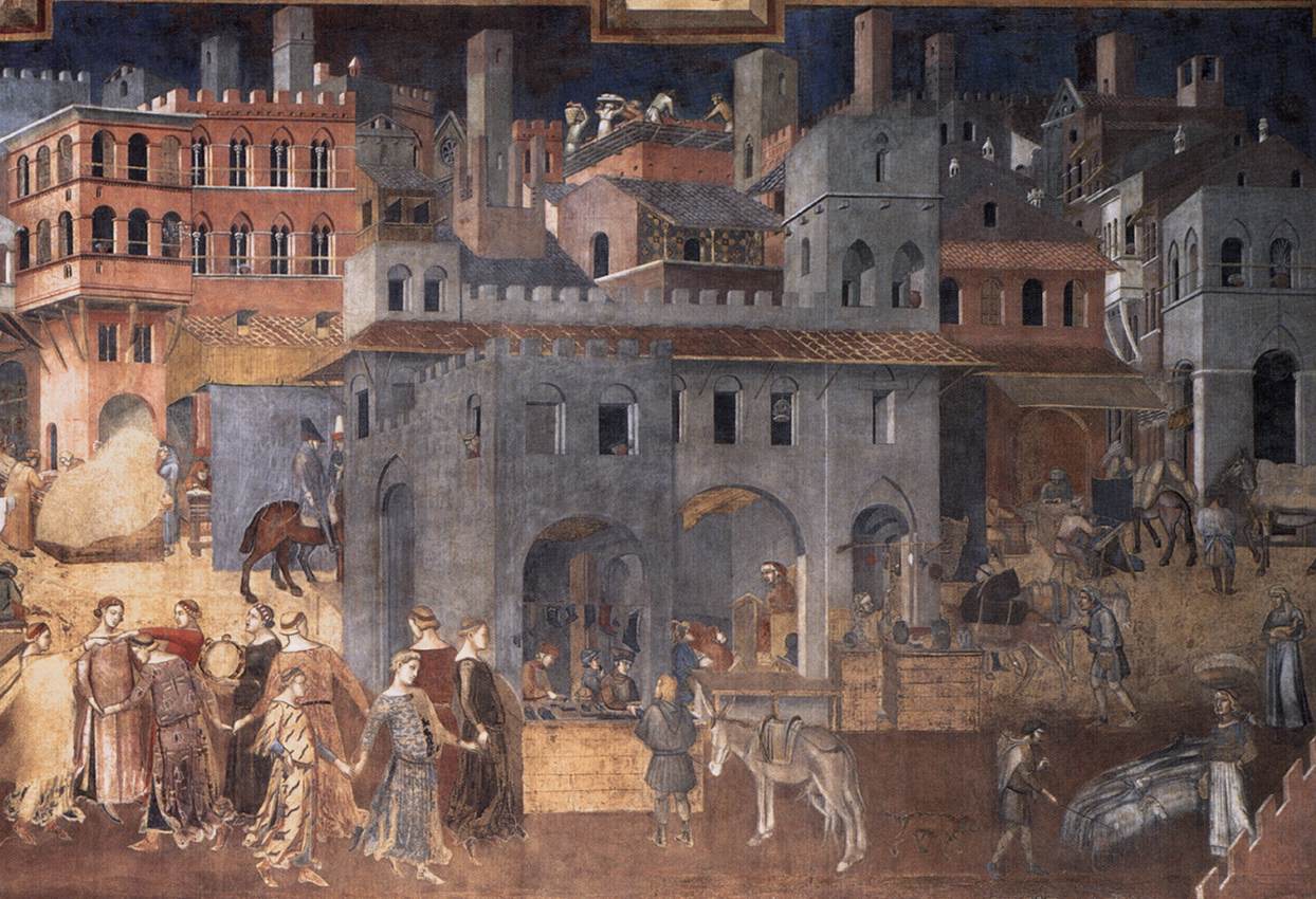 Ambrogio_Lorenzetti_-_Effects_of_Good_Government_on_the_City_Life_(detail)_-_WGA13491